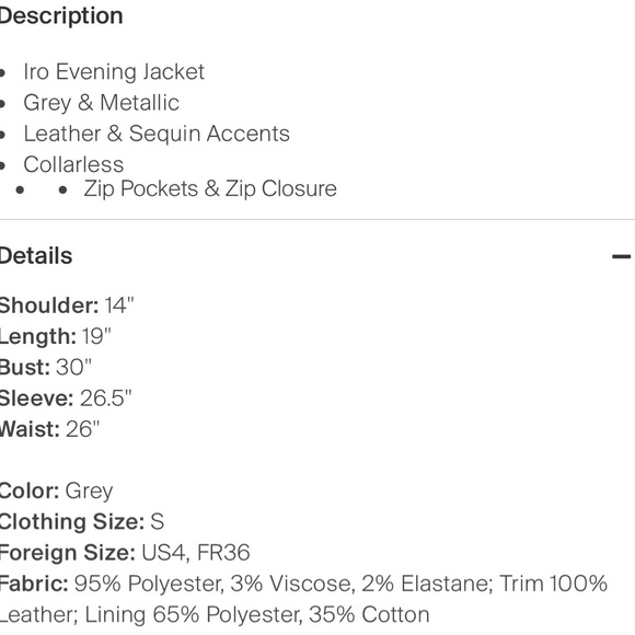 IRO Black Sequin Jacket - Picture 5 of 5